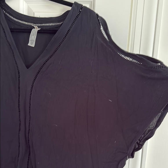 Raisins Black Boxy Short Sleeve Swim Coverup size S - Picture 4 of 4